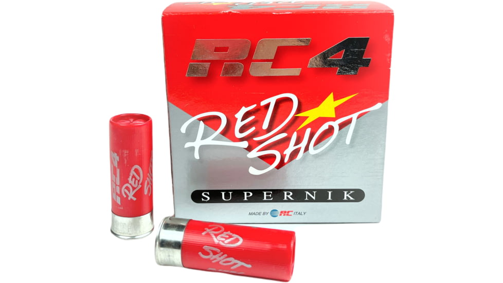 RC Cartridge RC4 Red Shot Super Nik 12 Gauge 1oz 2 3/4in Shotgun Ammo, #8, 250 Rounds, RC4RS1H8