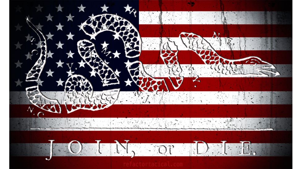 RE Factor Tactical Sticker - Join or Die RFSTJOD