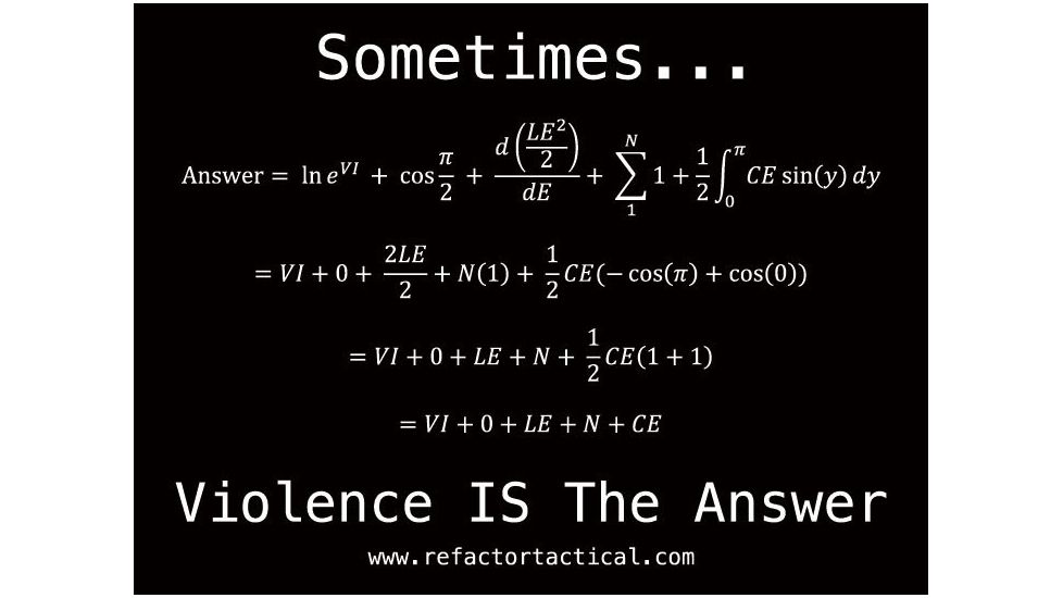 RE Factor Tactical Sticker - Violence Is The Answer RFSTVI