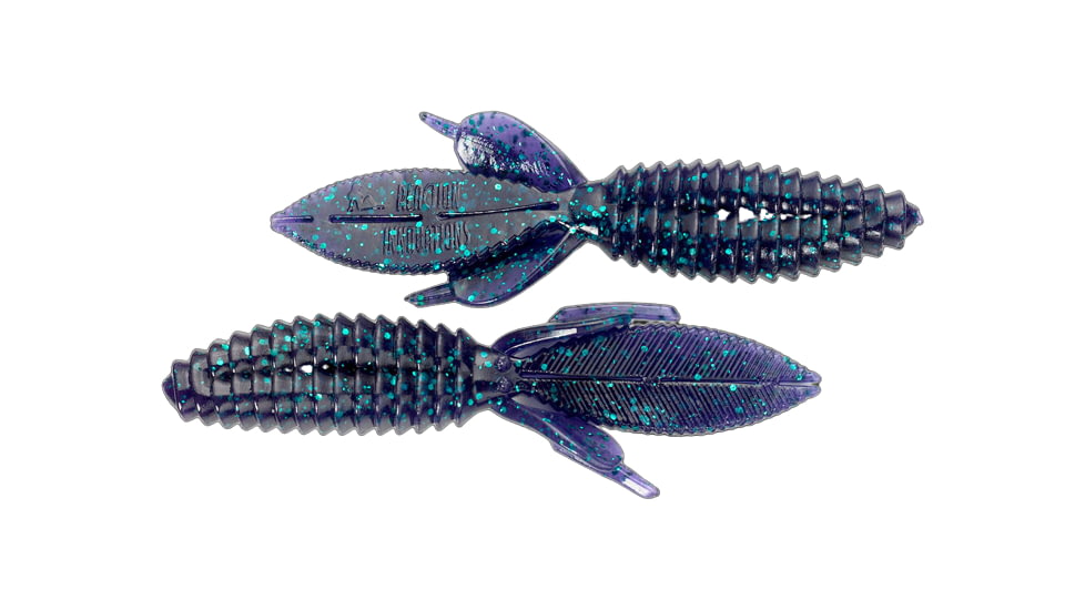 Reaction Innovations Double Wide Beaver Creature Bait, 5.2in, Junebug, 6/Pack, DWB-003