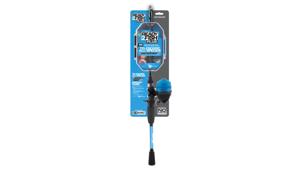 Ready 2 Fish R2F5 Just Add Bait Telescopic Spincast Combo with Kit - 5' 6" ML, R2F5-JABT-SC