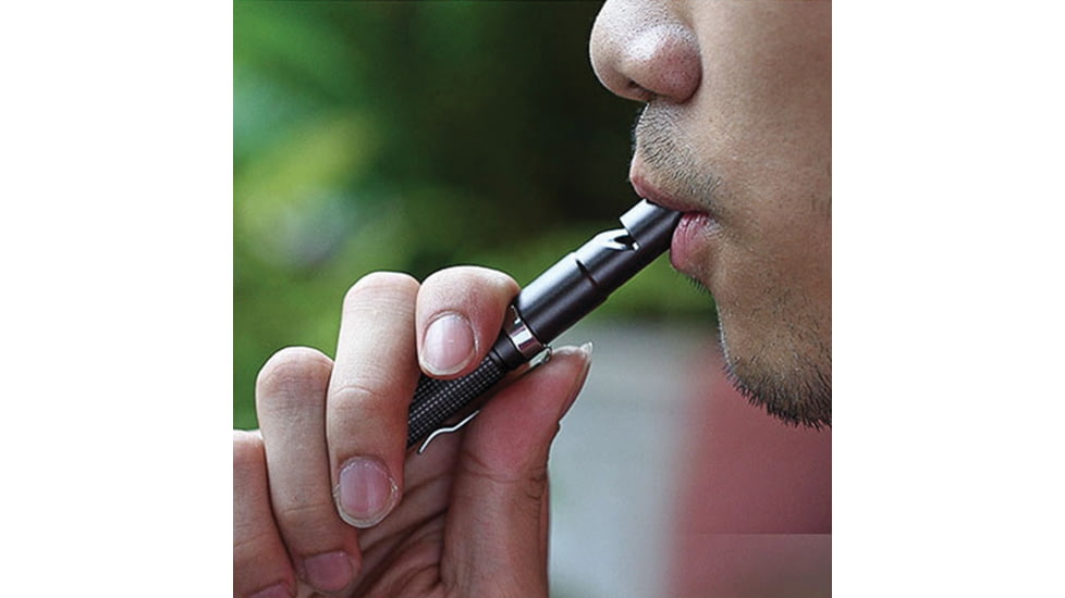 ReadyMan EDC Survival Tool, 6in Overall, Fire Starter Magnesium Rod, Tungsten Steel Glass Breaker, Knife Blade, Emergency Survival Whistle, Pocket Clip, Black, EDC SURVIVAL TOOL