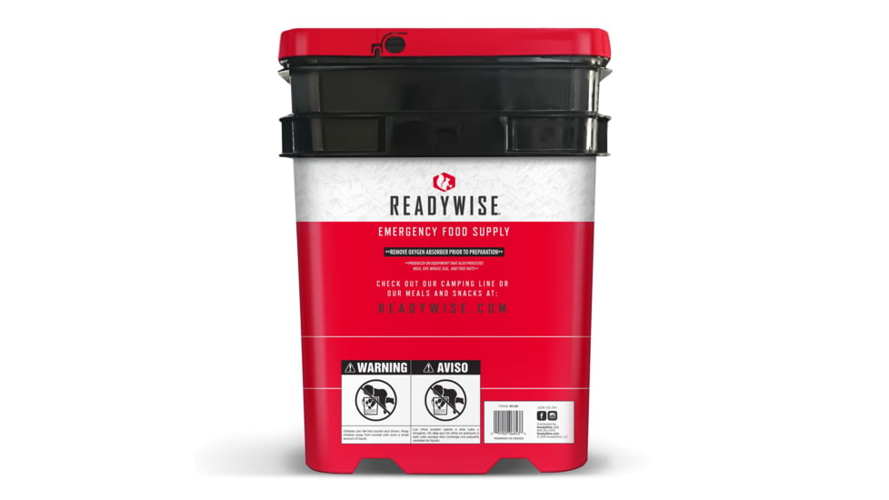 ReadyWise 120 Serving Breakfast Only Grab and Go Bucket, Black, 9.75 x 11.75 x 14.75, RW01-121