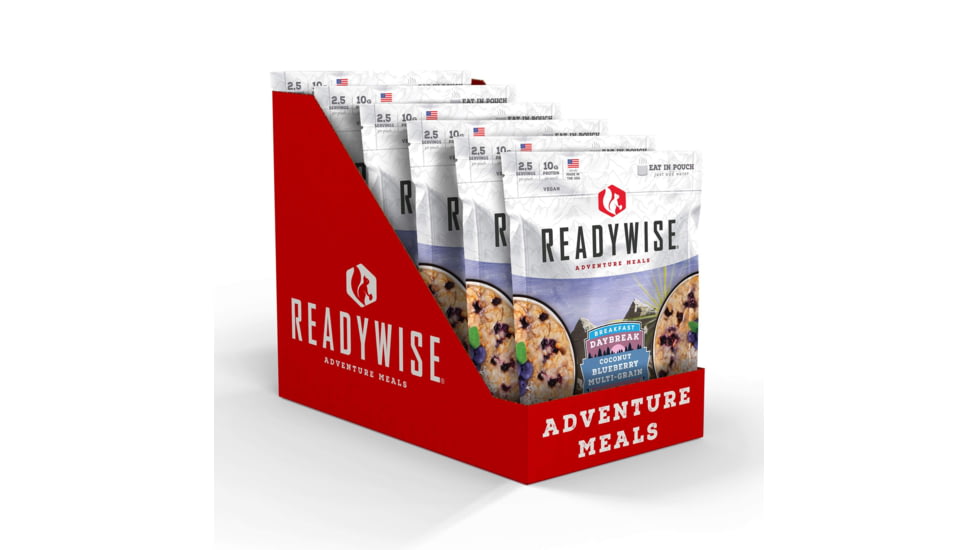 ReadyWise 6 CT Case Daybreak Coconut Blueberry Multi-grain, White, 8 x 11.25 x 9.75, RW05-020
