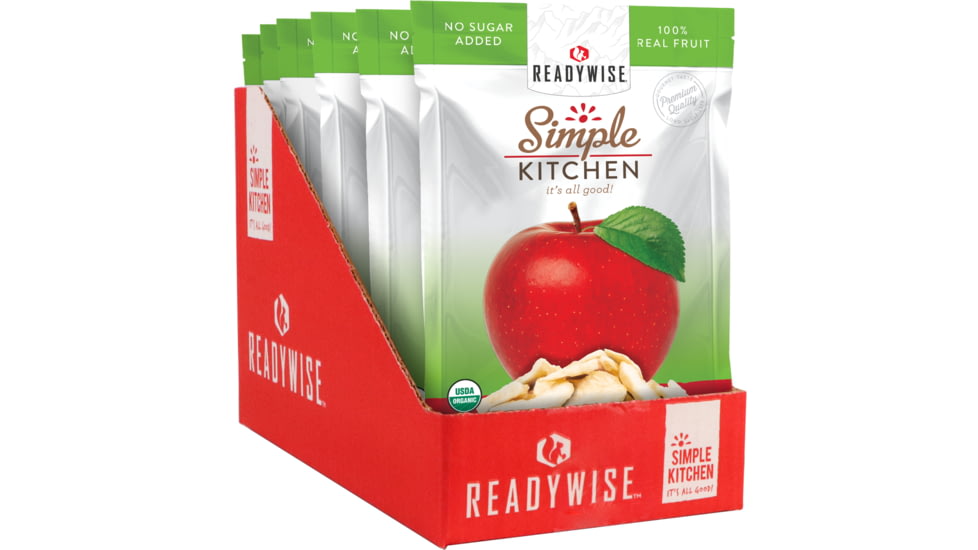 ReadyWise Simple Kitchen Organic Freeze-Dried Apples, 6 Pack, RWSK05-017