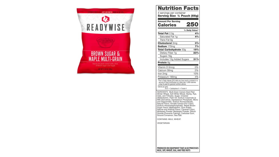 ReadyWise 7 Day Emergency Dry Bag 60 Servings Breakfast and Entree Grab and Go, Black, 7.25 x 8 x 14.25, RW01-641