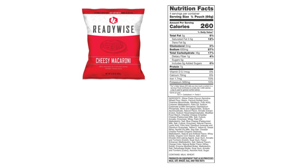 ReadyWise 84 Serving Breakfast and Entree Grab and Go Food Kit, Black, 9.75 x 11.75 x 12.5, RW01-184