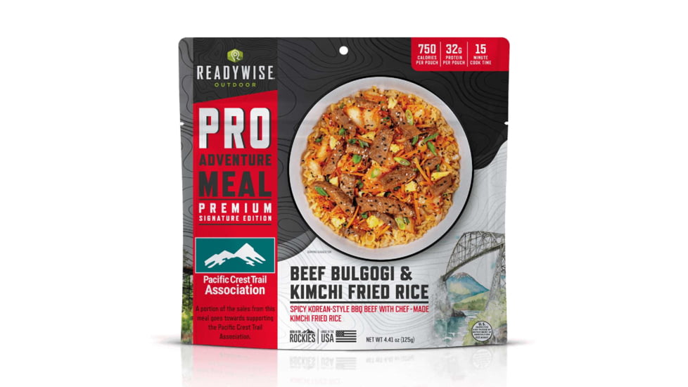 ReadyWise Outdoor Pro Meal Beef Bulgogi &amp; Kimchi Fried Rice, Black, RW03-194
