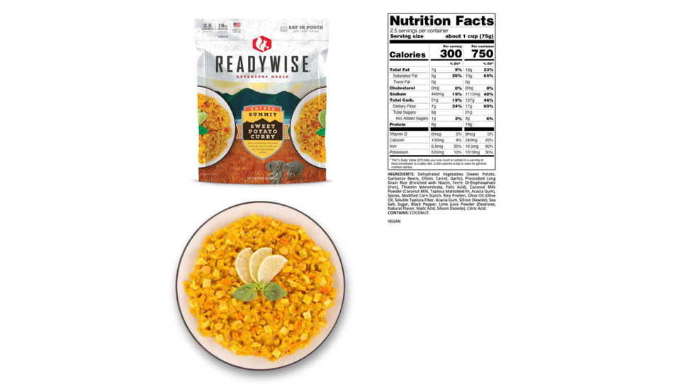 ReadyWise Summit Sweet Potato Curry, Single Pouch, RW03-919