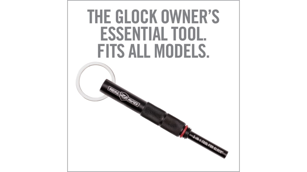 Real Avid 2-in-1 Tool For Glock Disasembly &amp; Front Sight, AVGLOCK21