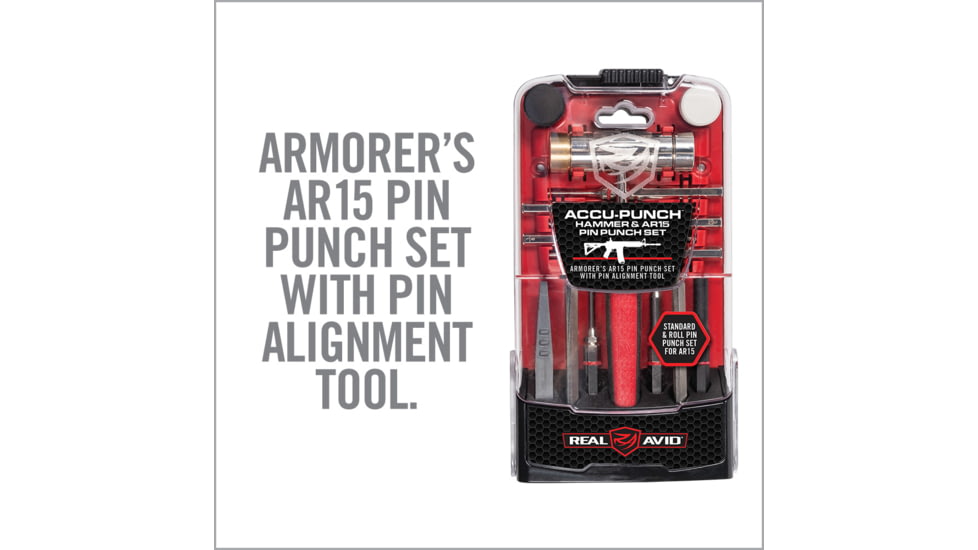 Real Avid Accu-Punch Hammer and Armorers AR15 Pin Punch Set, AVHPS-AR