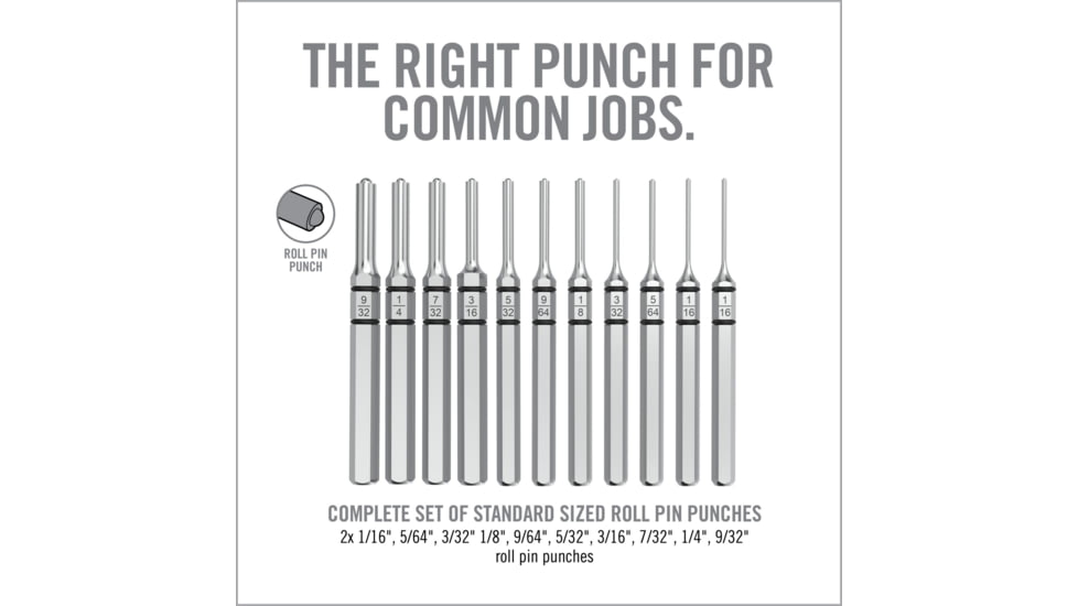 Real Avid Accu-punch Set 11 Piece Roll Pin Punch Set
