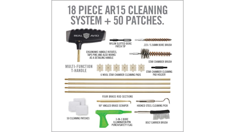 OpticsPlanet Exclusive Real Avid AR15 Cleaning Pro Pack, .223/5.56, AVARCLPROPK
