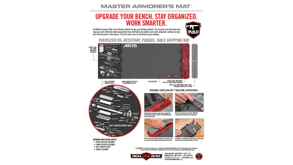 Real Avid AR15 Master Armorers Mat, AVMAM-AR