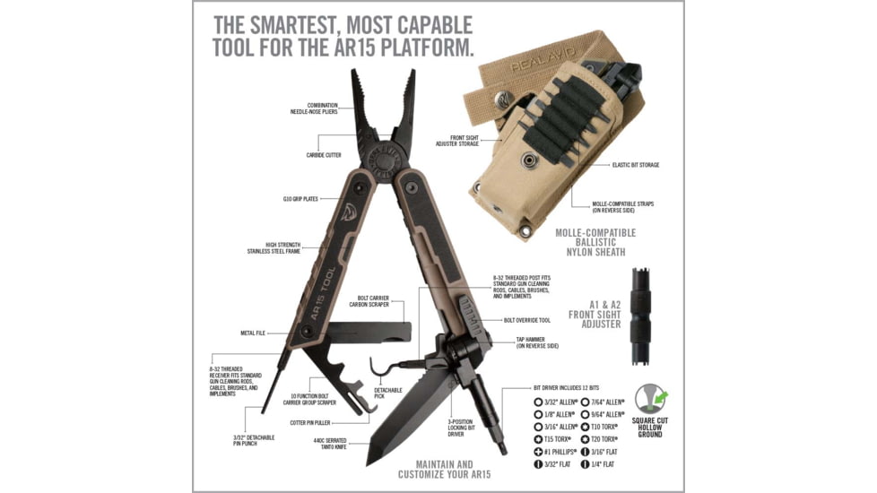 Real Avid AR15 Multi-Tool, Clam 192233