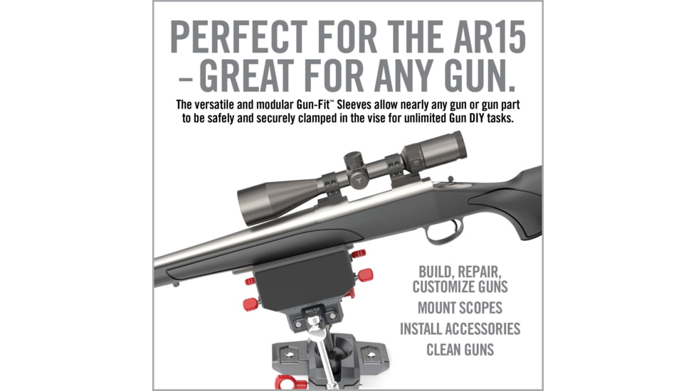 Real Avid Armorers Master Gun Vise, Grey/Red, AVARAMV