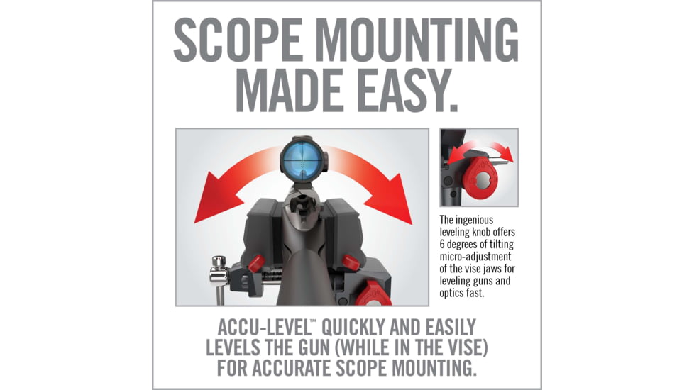 Real Avid Armorers Master Gun Vise, Grey/Red, AVARAMV