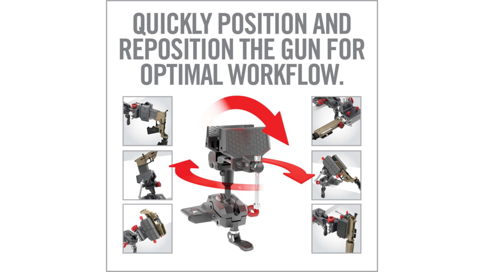 Real Avid Armorers Master Gun Vise, Grey/Red, AVARAMV