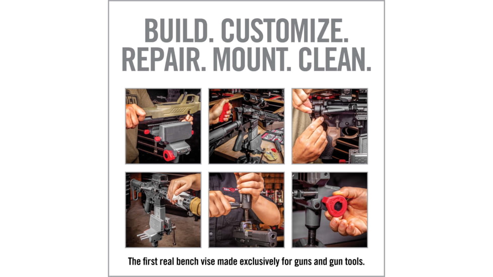 Real Avid Armorers Master Gun Vise, Grey/Red, AVARAMV