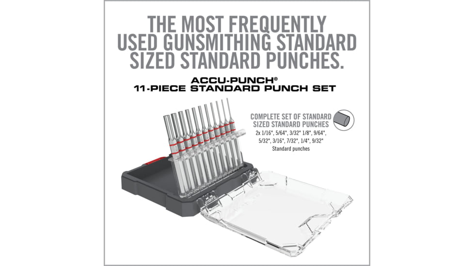 Real Avid Armorers Master Hammer/Accu-Punch 11-Piece Standard Pin Punch Set, AVAMHAPS