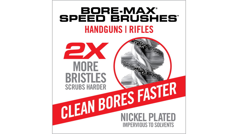 Real Avid Bore-Max Speed Brushes Multi-Cal Pack, Grey, Medium, AVBMSBS