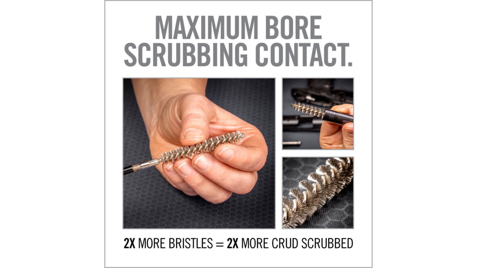 Real Avid Bore-Max Speed Brushes Multi-Cal Pack, Grey, Medium, AVBMSBS