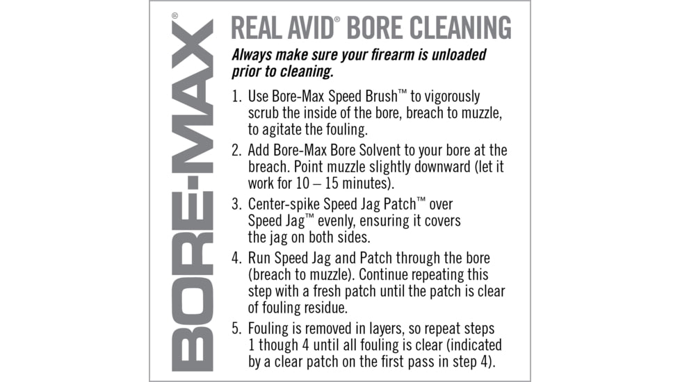 Real Avid Bore-Max Speed Jags &amp; Patches Multi-Cal Pack, Grey, Medium, AVBMJAGS