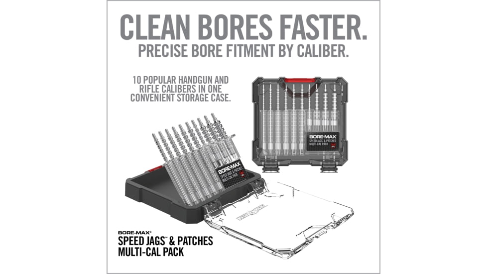 Real Avid Bore-Max Speed Jags &amp; Patches Multi-Cal Pack, Grey, Medium, AVBMJAGS