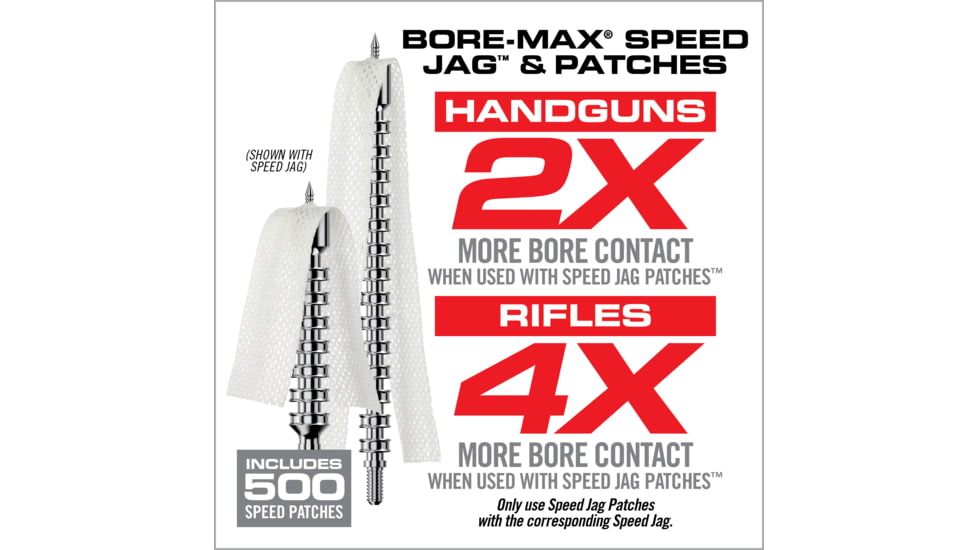 Real Avid Bore-Max Speed Jags &amp; Patches Multi-Cal Pack, Grey, Medium, AVBMJAGS