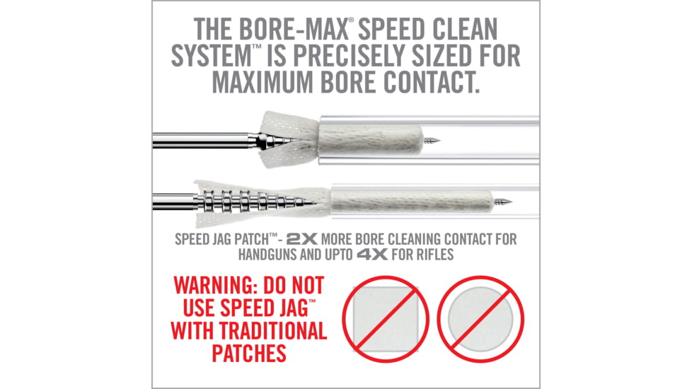 Real Avid Bore-Max Speed Jags &amp; Patches Multi-Cal Pack, Grey, Medium, AVBMJAGS