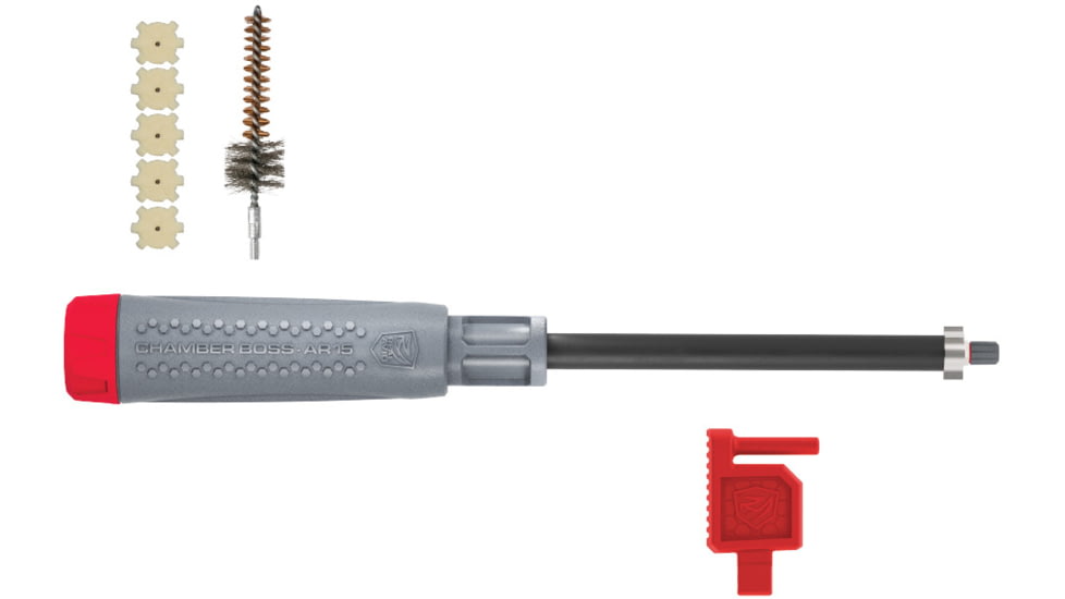 Real Avid Chamber Boss Cleaning Kit - AR15, Gray/Red, AR15, AVAR15CB