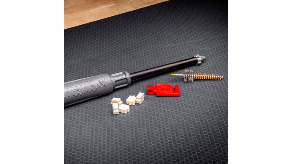 Real Avid Chamber Boss Cleaning Kit - AR15, Gray/Red, AR15, AVAR15CB