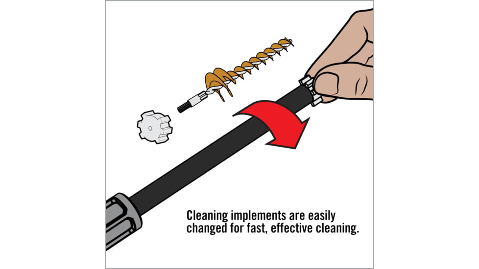 Real Avid Chamber Boss Cleaning Kit - AR15, Gray/Red, AR15, AVAR15CB