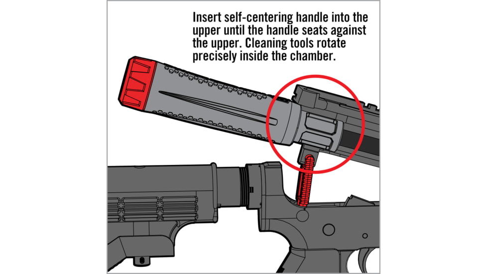 Real Avid Chamber Boss Cleaning Kit - AR15, Gray/Red, AR15, AVAR15CB