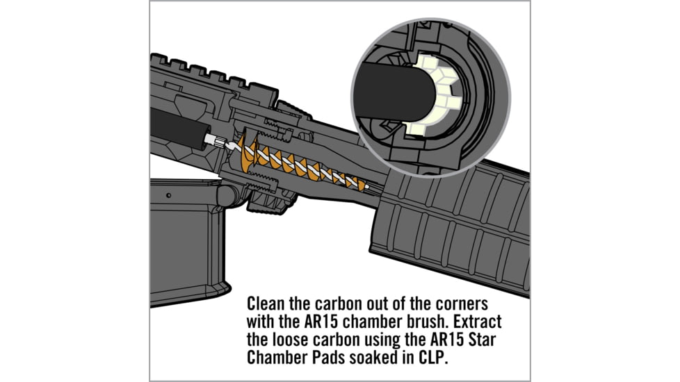 Real Avid Chamber Boss Cleaning Kit - AR15, Gray/Red, AR15, AVAR15CB