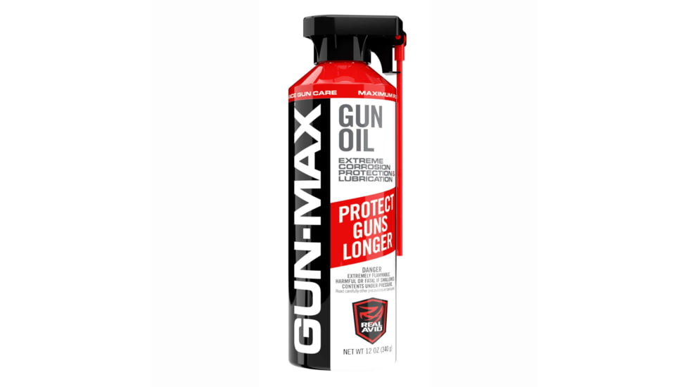 Real Avid Gun Max Gun Oil 12 Oz. Aerosal Flip Up Nozzle