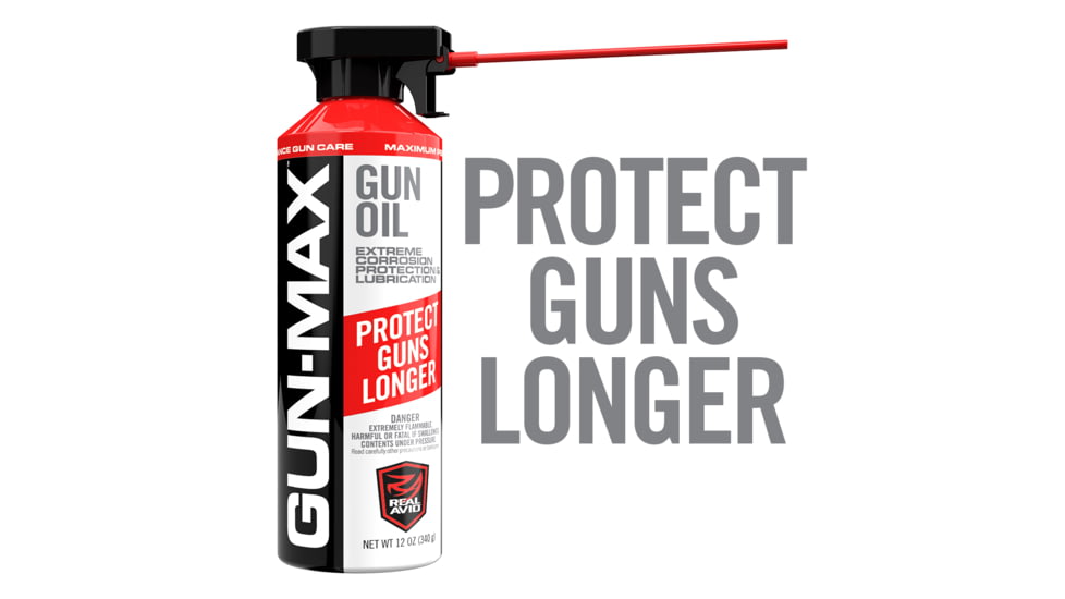 Real Avid Gun Max Gun Oil 12 Oz. Aerosal Flip Up Nozzle