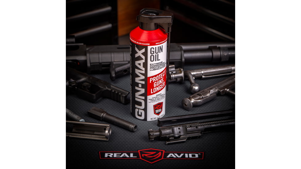 Real Avid Gun Max Gun Oil 12 Oz. Aerosal Flip Up Nozzle