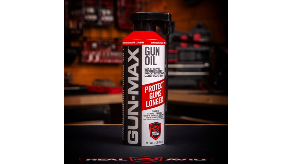 Real Avid Gun Max Gun Oil 12 Oz. Aerosal Flip Up Nozzle