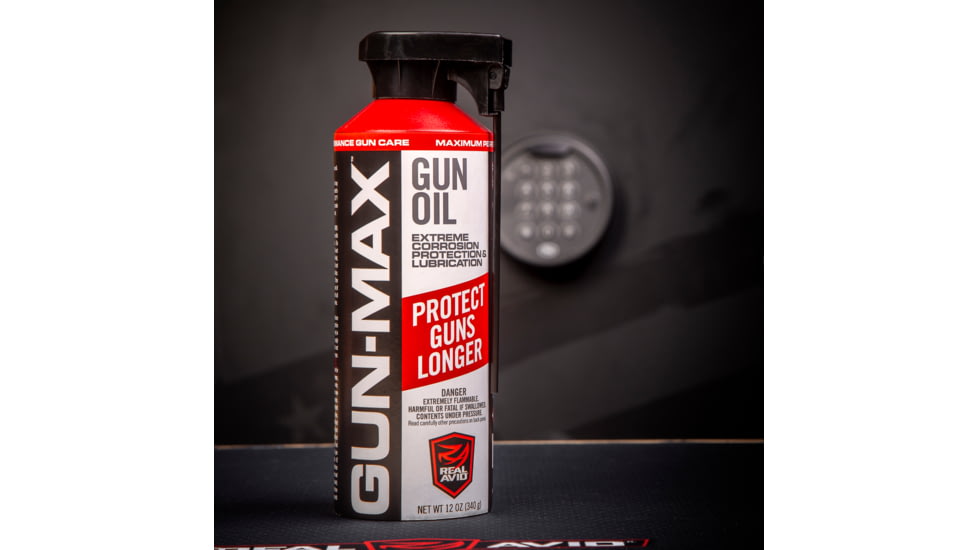 Real Avid Gun Max Gun Oil 12 Oz. Aerosal Flip Up Nozzle