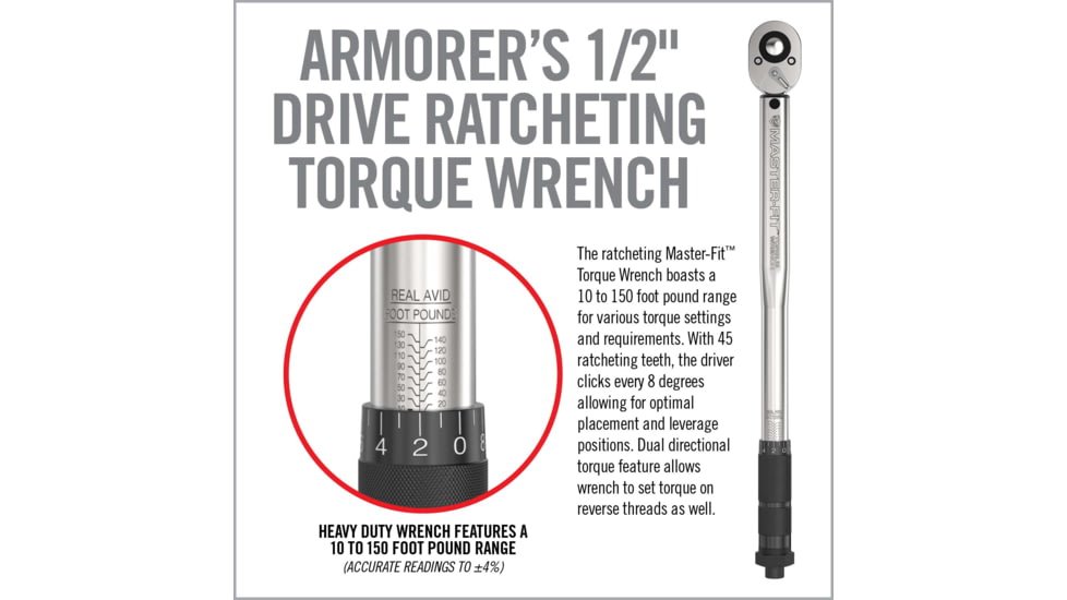 Real Avid Master-Fit AR-15 Crowfoot Wrench Set, 13-Piece, Grey, AVMF13WS