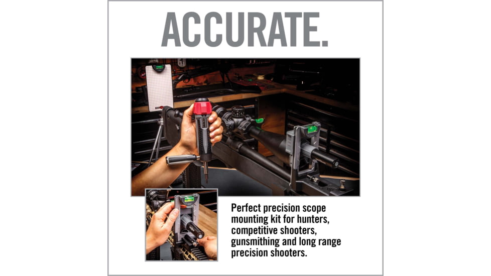 Real Avid Master Grade Scope Mounting Combo, Precision Torque Driver &amp; Reticle Leveling System, Black, AVLVLRSTCOMBO