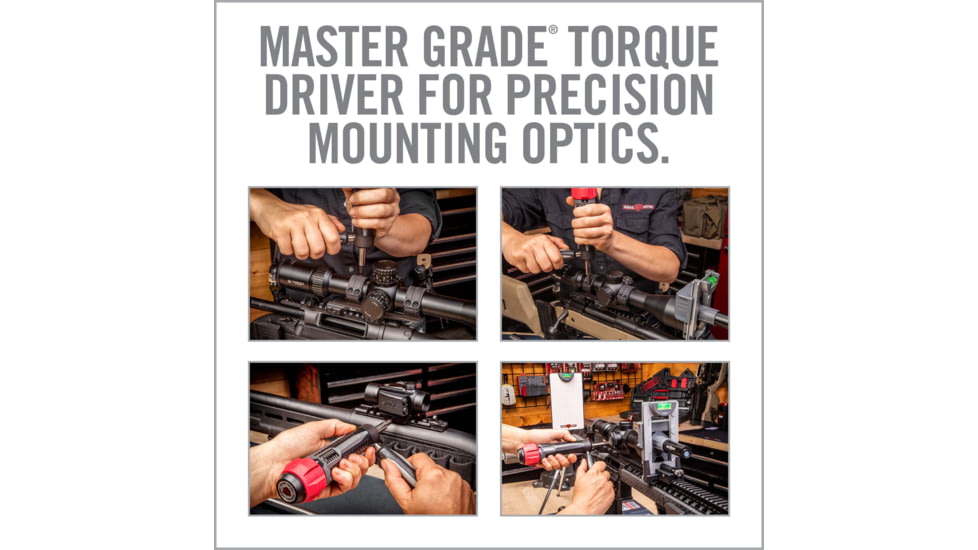 Real Avid Master Grade Scope Mounting Combo, Precision Torque Driver &amp; Reticle Leveling System, Black, AVLVLRSTCOMBO