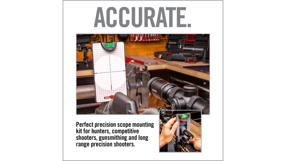 Real Avid Master Grade Scope Mounting Combo, Precision Torque Driver &amp; Reticle Leveling System, Black, AVLVLRSTCOMBO