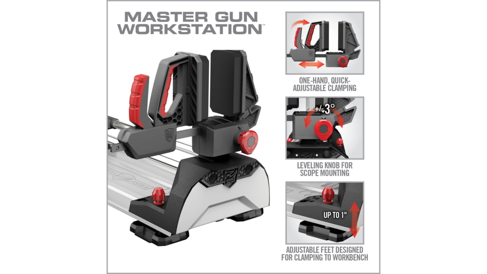 Real Avid Master Gun Workstation, Grey, Black, Red, Large, AVMGWS
