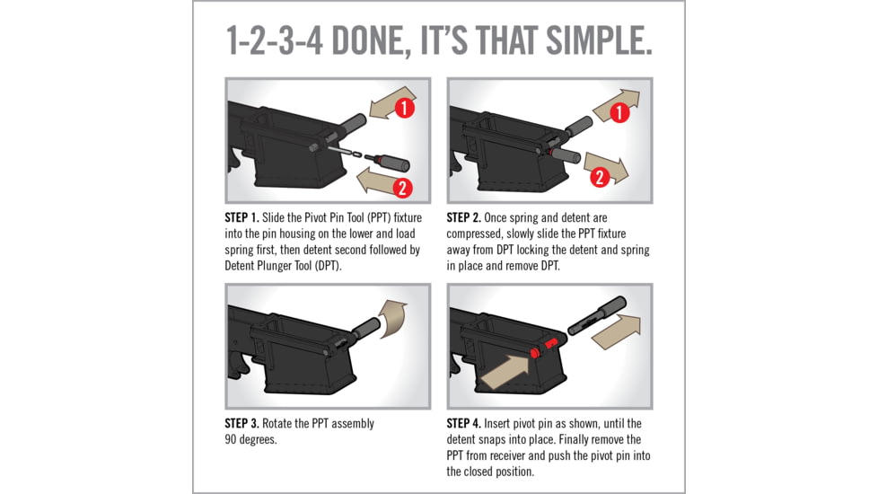 Real Avid Pivot Pin Tool for AR10, Black, Small, AVAR10PPT