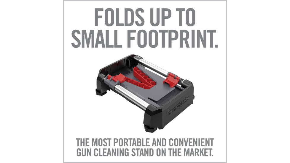 Real Avid Portable Gun Cleaning Speed Stand, Grey, Red, Black, Large, AVSSFG