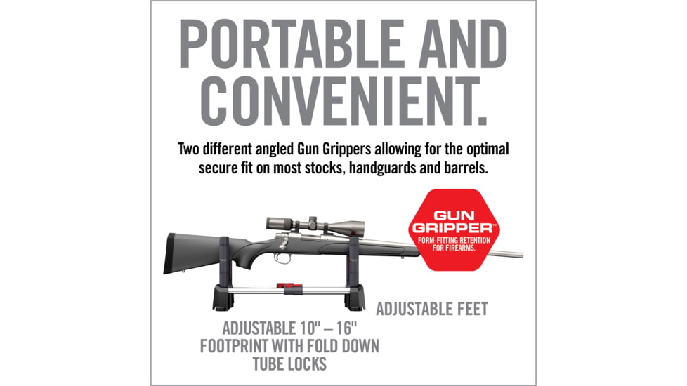 Real Avid Portable Gun Cleaning Speed Stand, Grey, Red, Black, Large, AVSSFG