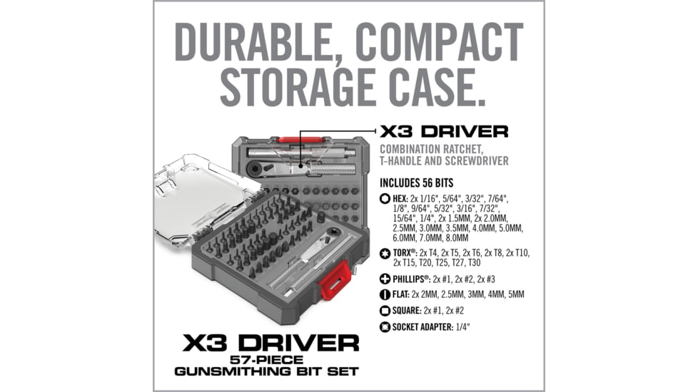 Real Avid X3 Driver 57-Piece Gunsmithing Bit Set