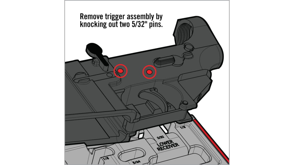 Real Avid Rubberized Non-Slip AR15 Master Bench Block, AVAR15MBB